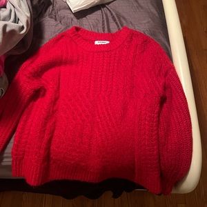 Red knitted old navy sweater